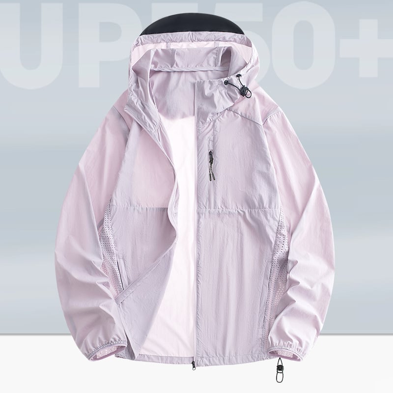Unisex jachetă ușoară de vară cu protecție UV UPF50+, nailon, cu glugă, pentru drumeții, camping și pescuit