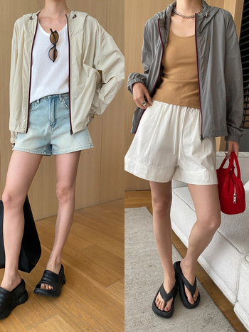 Palton din nylon cu glugă, fermoar dublu, grosime medie, croială lejeră, mâneci lungi