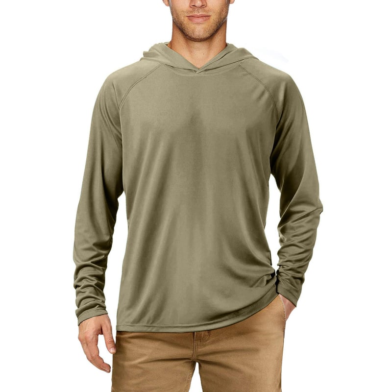 Jachetă cu glugă din poliester UPF50+ pentru drumeții, camping și pescuit – ușor, respirabil, uscare rapidă