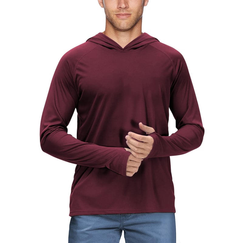 Jachetă cu glugă din poliester UPF50+ pentru drumeții, camping și pescuit – ușor, respirabil, uscare rapidă