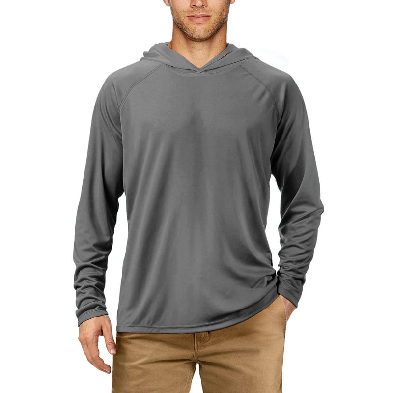 Jachetă cu glugă din poliester UPF50+ pentru drumeții, camping și pescuit – ușor, respirabil, uscare rapidă