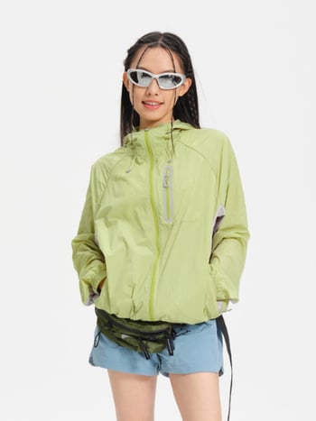 Geacă outdoor cu glugă, protecție UV UPF50, nailon respirabil, unisex, pentru drumeții, camping și pescuit