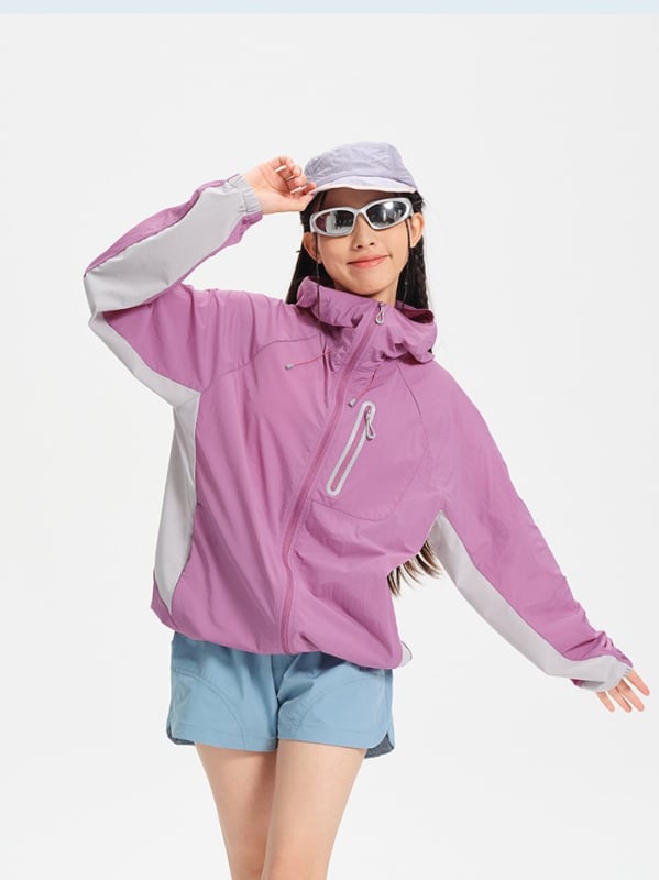 Geacă outdoor cu glugă, protecție UV UPF50, nailon respirabil, unisex, pentru drumeții, camping și pescuit