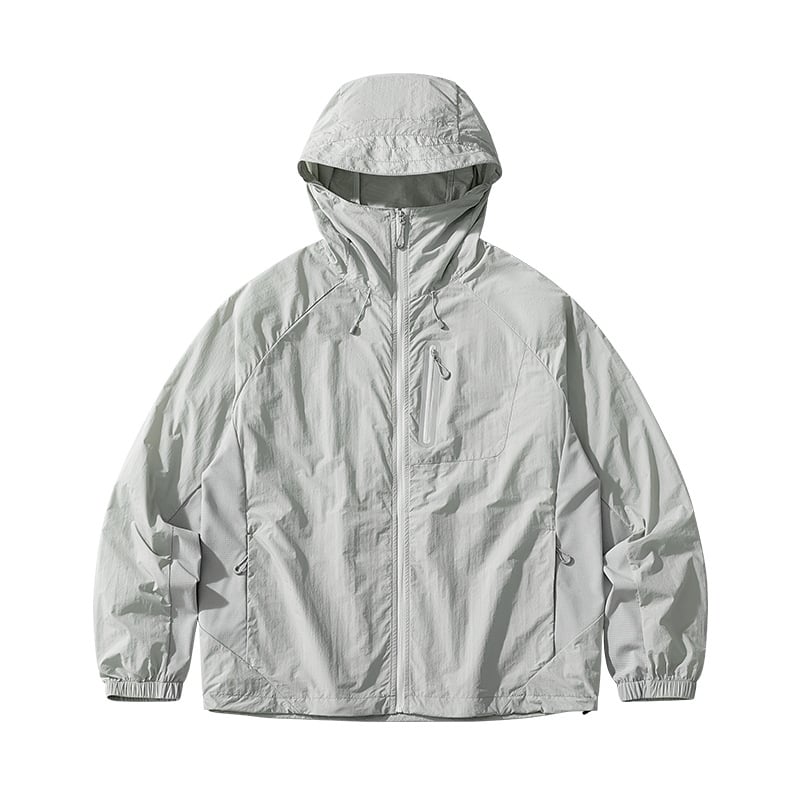Geacă outdoor cu glugă, protecție UV UPF50, nailon respirabil, unisex, pentru drumeții, camping și pescuit