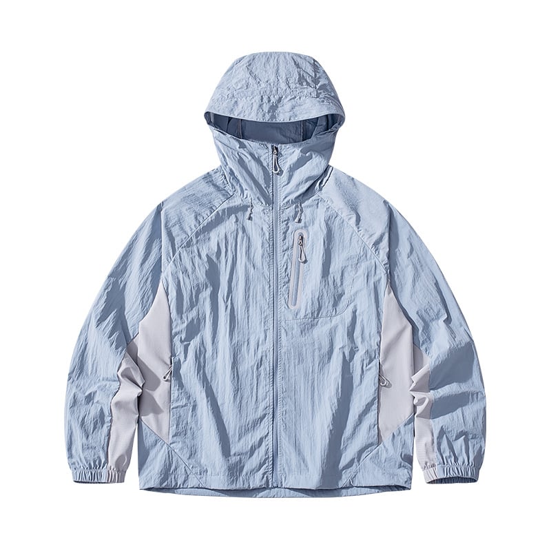 Geacă outdoor cu glugă, protecție UV UPF50, nailon respirabil, unisex, pentru drumeții, camping și pescuit
