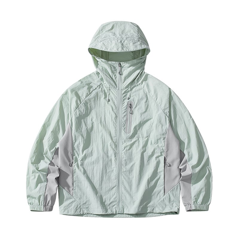 Geacă outdoor cu glugă, protecție UV UPF50, nailon respirabil, unisex, pentru drumeții, camping și pescuit