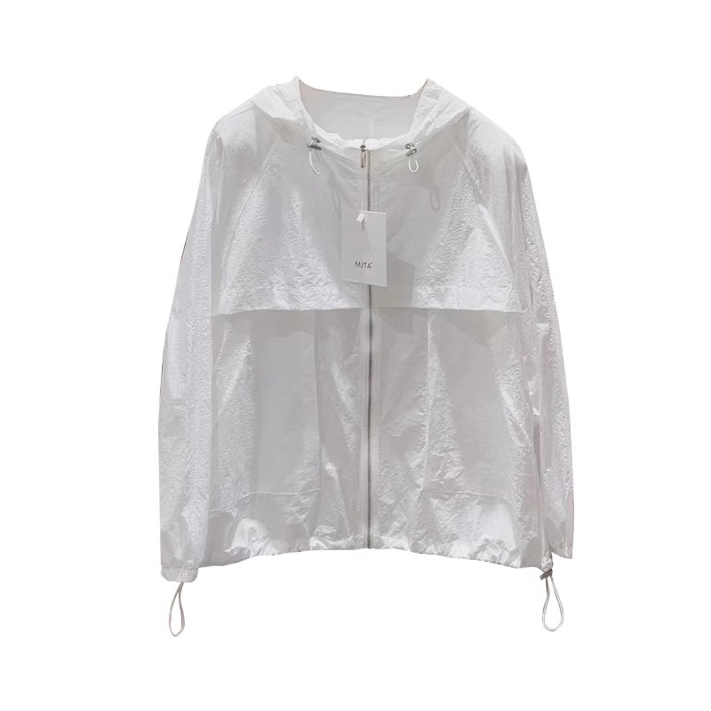 Geacă de protecție solară pentru femei, poliester, UPF50+, mâneci lungi, fermoar, vara 2025