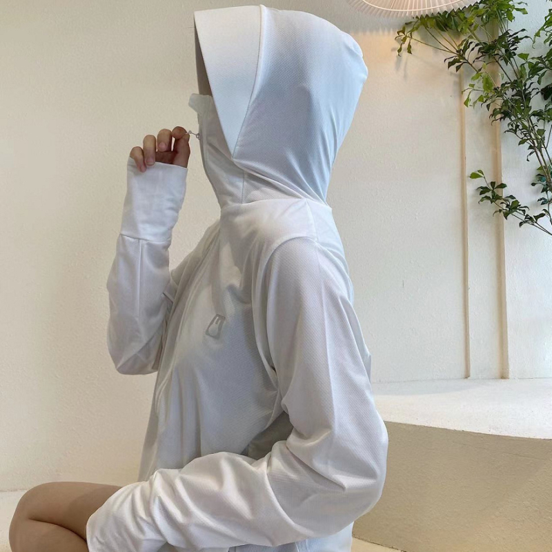 Bluza de protecție solară pentru femei - respirabilă, protecție UV, material ice silk, uscare rapidă, ultra-ușoară