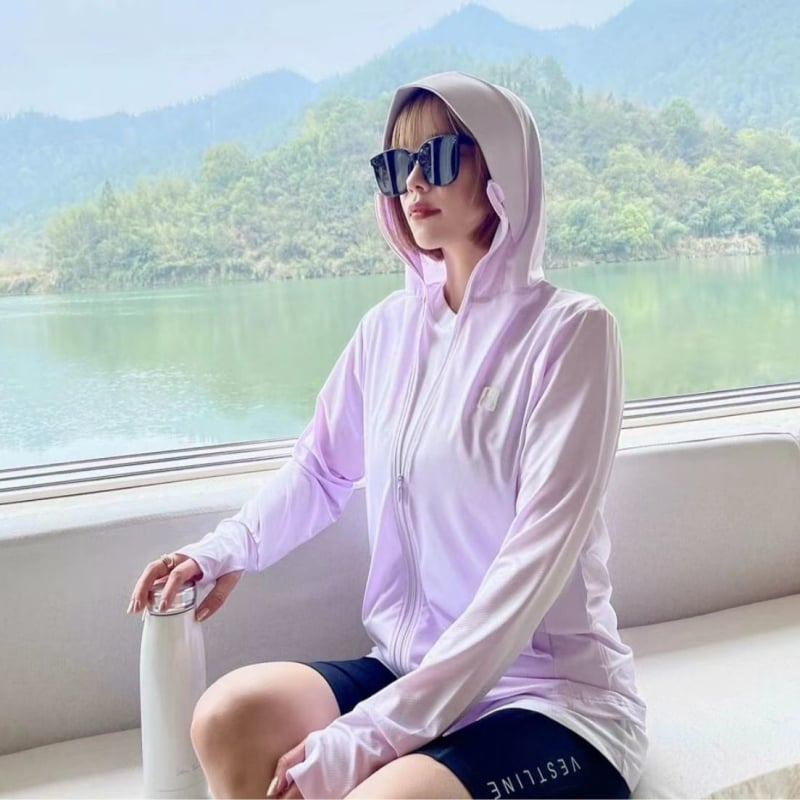 Bluza de protecție solară pentru femei - respirabilă, protecție UV, material ice silk, uscare rapidă, ultra-ușoară