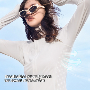 Kocotree Bluza cu protecție UV, cu glugă, ultra-ușoară, țesătură de nylon (88% poliamidă, 12% elastan), vară 2024