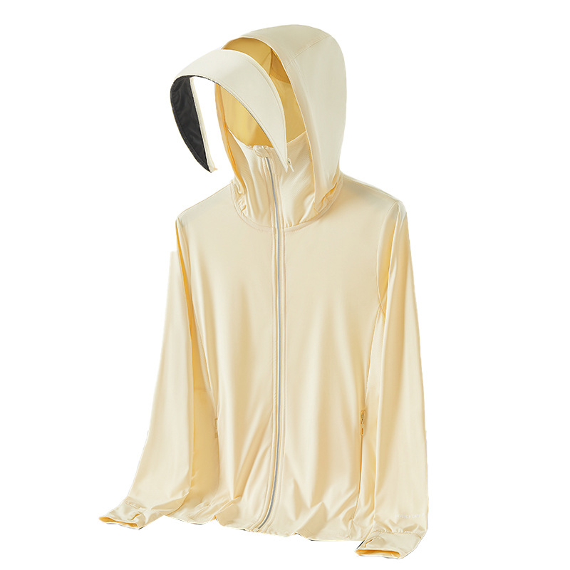 Geacă unisex protecție solară UPF50+ din poliester, respirabilă, impermeabilă, cu glugă