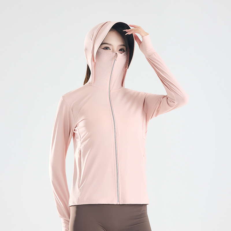 Geacă unisex protecție solară UPF50+ din poliester, respirabilă, impermeabilă, cu glugă