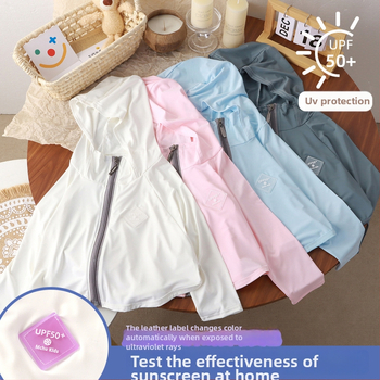 Tricou pentru copii cu protecție UV UPF50+ Ice Silk, respirabil pentru vară, mâneci batwing, 7–12 ani, 95% poliester