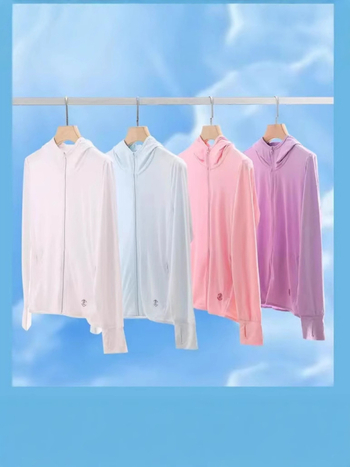 Vanjska vetrovka s kapuljom, UPF50+ UV zaštita, prozračan Ice Silk materijal, lagani sportski stil, ljeto 2025