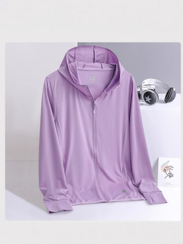Vanjska vetrovka s kapuljom, UPF50+ UV zaštita, prozračan Ice Silk materijal, lagani sportski stil, ljeto 2025