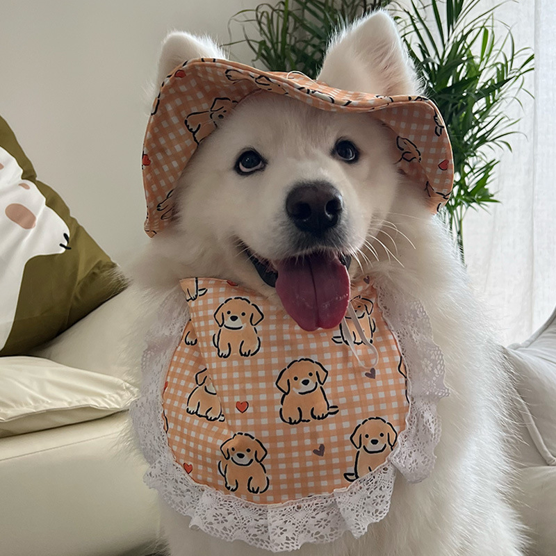 Bibs pentru câini cu model desen animat, poliester, pentru toate anotimpurile, stil casual