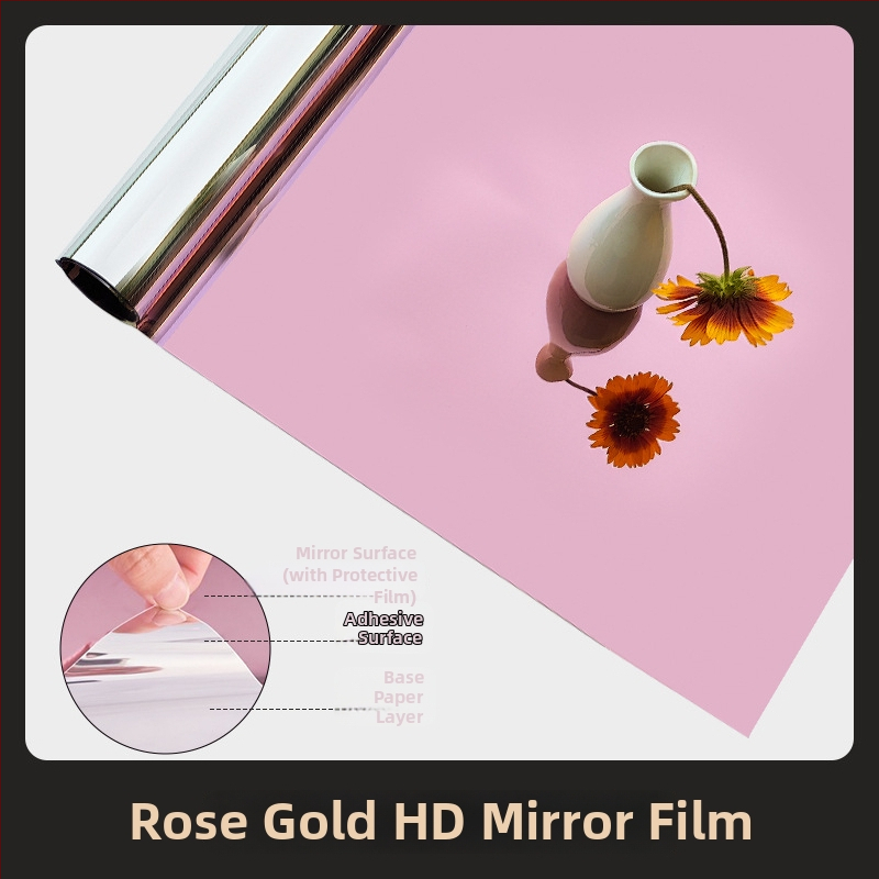 Pašlīmējošs PET spoguļfilms sienas uzlīmei, divpusējs; piemērots dzīvojamām telpām, guļamistabai un komerciāliem telpām; nodrošina saules aizsardzību, ēnojumu un siltumizolāciju.