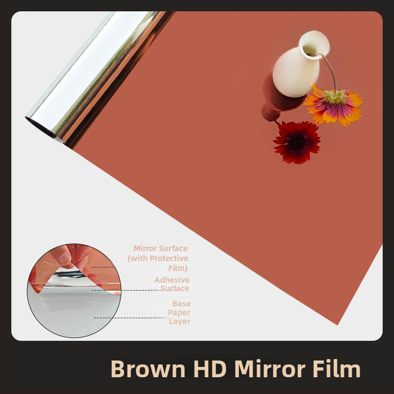 Pašlīmējošs PET spoguļfilms sienas uzlīmei, divpusējs; piemērots dzīvojamām telpām, guļamistabai un komerciāliem telpām; nodrošina saules aizsardzību, ēnojumu un siltumizolāciju.