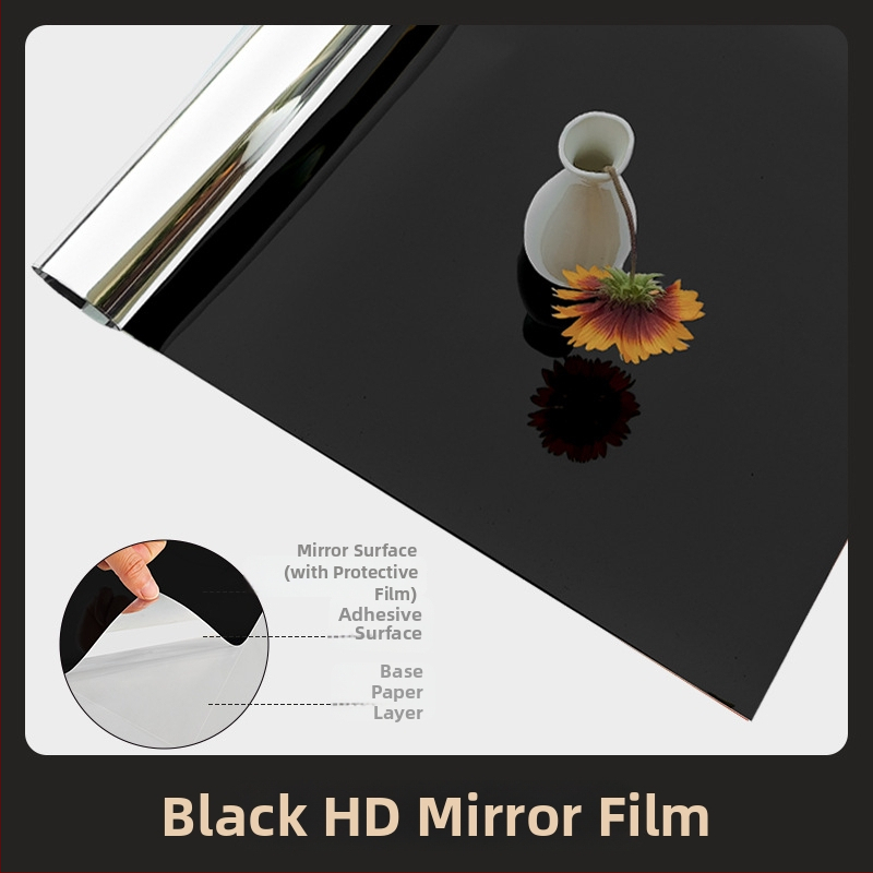 Pašlīmējošs PET spoguļfilms sienas uzlīmei, divpusējs; piemērots dzīvojamām telpām, guļamistabai un komerciāliem telpām; nodrošina saules aizsardzību, ēnojumu un siltumizolāciju.