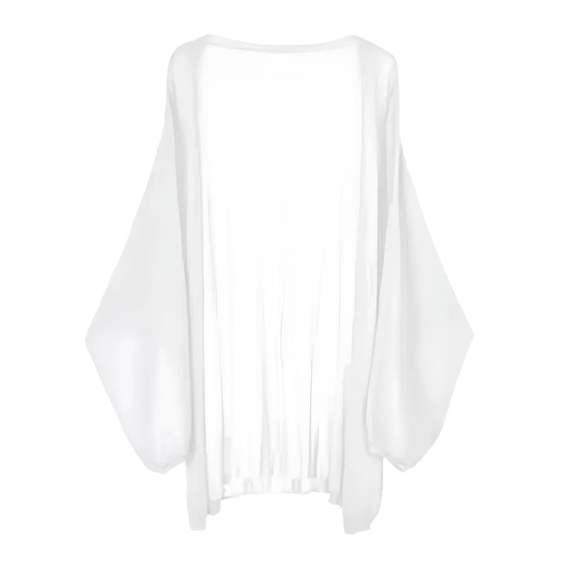 Слънцезащитен плетен кардиган, свободна кройка, дълъг ръкав, Хараджуку стил, Vinylon плат, UPF50+