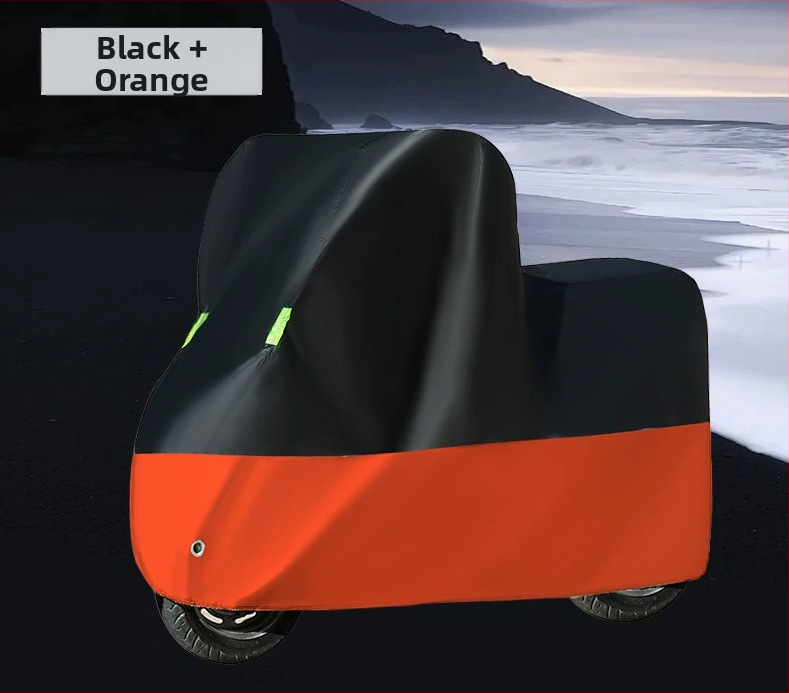 Elektrisko transportlīdzekļu vāks – saules aizsardzība un lietus izturība; sudraba pārklājuma audums; putekļu aizsardzība; universāls Oxford stila