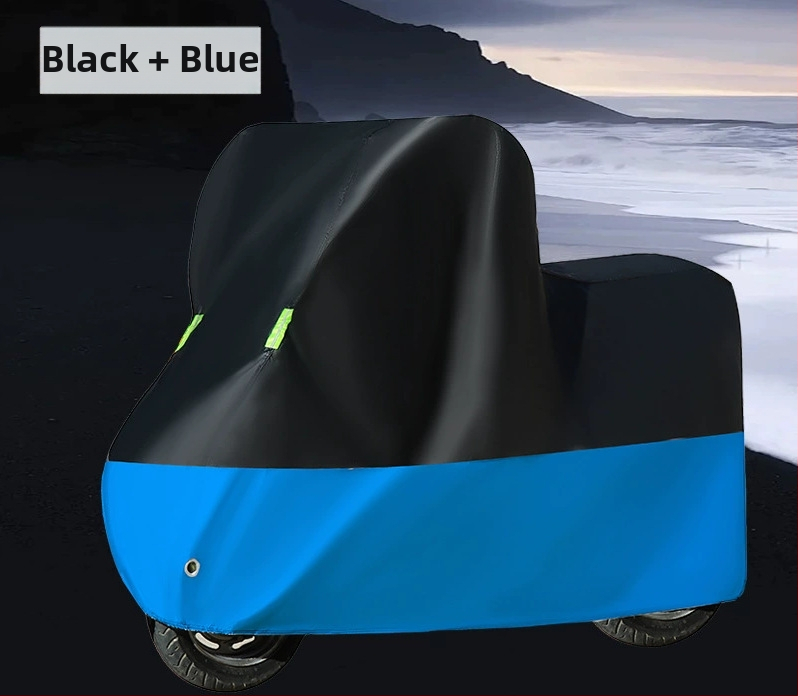 Elektrisko transportlīdzekļu vāks – saules aizsardzība un lietus izturība; sudraba pārklājuma audums; putekļu aizsardzība; universāls Oxford stila