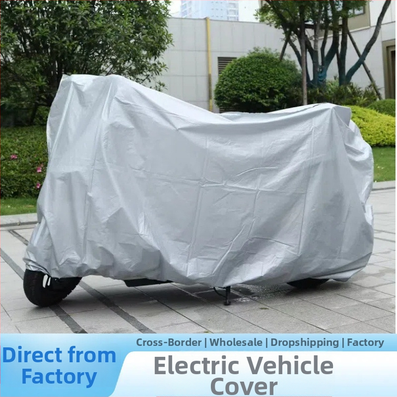 Elektriskā transportlīdzekļa pārklājs – lietus un saules aizsardzība – karikatūras stils