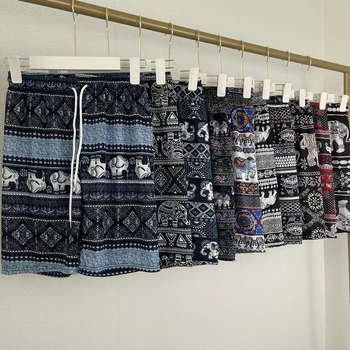 Elephant pants Moteriški aukšto liemens trumpų kelnių lengvas poliesterio mišinys, mikroelastika