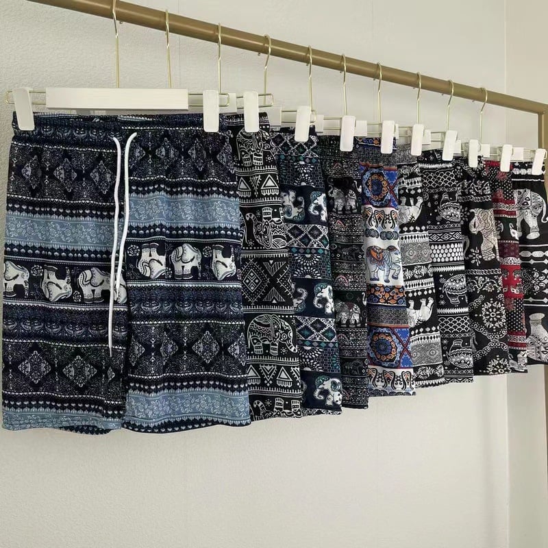 Elephant pants Moteriški aukšto liemens trumpų kelnių lengvas poliesterio mišinys, mikroelastika