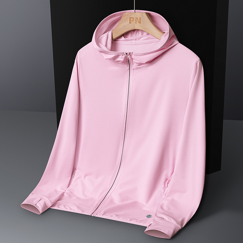 Vanjska windbreaker jakna s kapuljom - UPF50+ zaštita od sunca, prozračna materija koja se brzo suši, 92% poliester, 8% spandeks, lagana, unisex