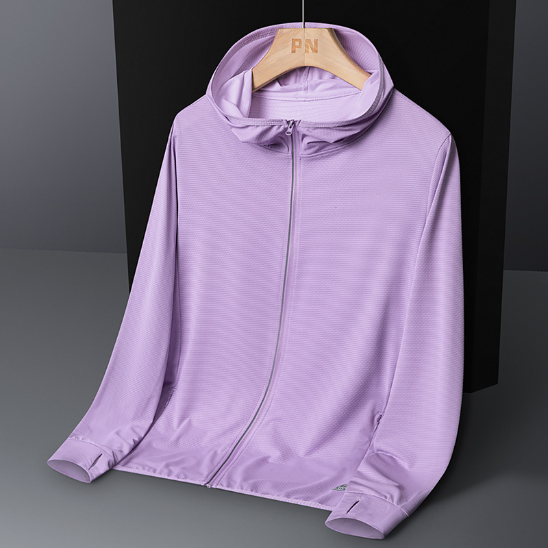 Vanjska windbreaker jakna s kapuljom - UPF50+ zaštita od sunca, prozračna materija koja se brzo suši, 92% poliester, 8% spandeks, lagana, unisex