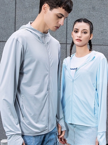 Geacă de vânt outdoor – unisex, UPF50+ protecție UV, anti-odor, uscare rapidă, cu glugă