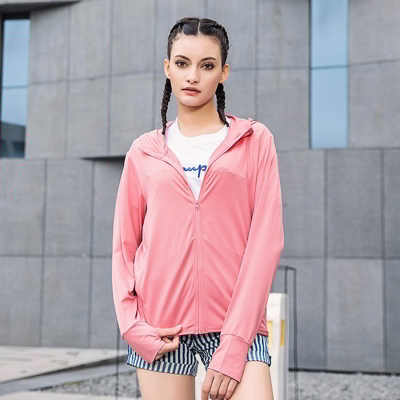 Geacă de vânt outdoor – unisex, UPF50+ protecție UV, anti-odor, uscare rapidă, cu glugă