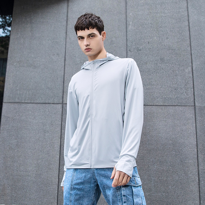 Geacă de vânt outdoor – unisex, UPF50+ protecție UV, anti-odor, uscare rapidă, cu glugă