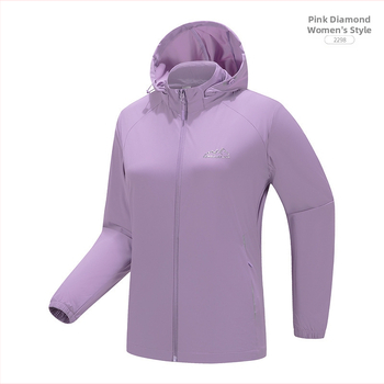 Jachetă exterioară din nylon Windbreaker, protecție UV50+, respirabilă, cu glugă, unisex
