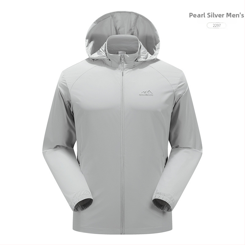 Jachetă exterioară din nylon Windbreaker, protecție UV50+, respirabilă, cu glugă, unisex