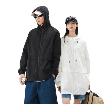 Jachetă unisex, respirabilă, impermeabilă, cu glugă, UV protecție, 100% nailon
