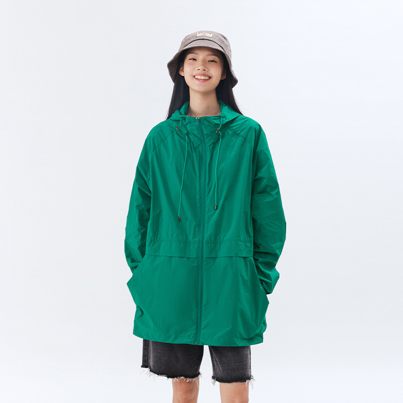 Jachetă unisex, respirabilă, impermeabilă, cu glugă, UV protecție, 100% nailon