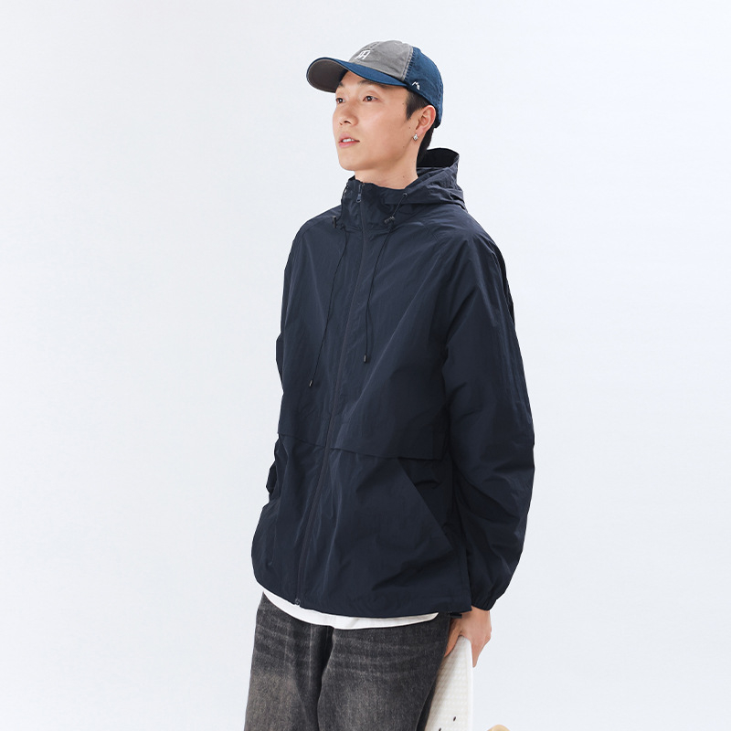 Jachetă unisex, respirabilă, impermeabilă, cu glugă, UV protecție, 100% nailon