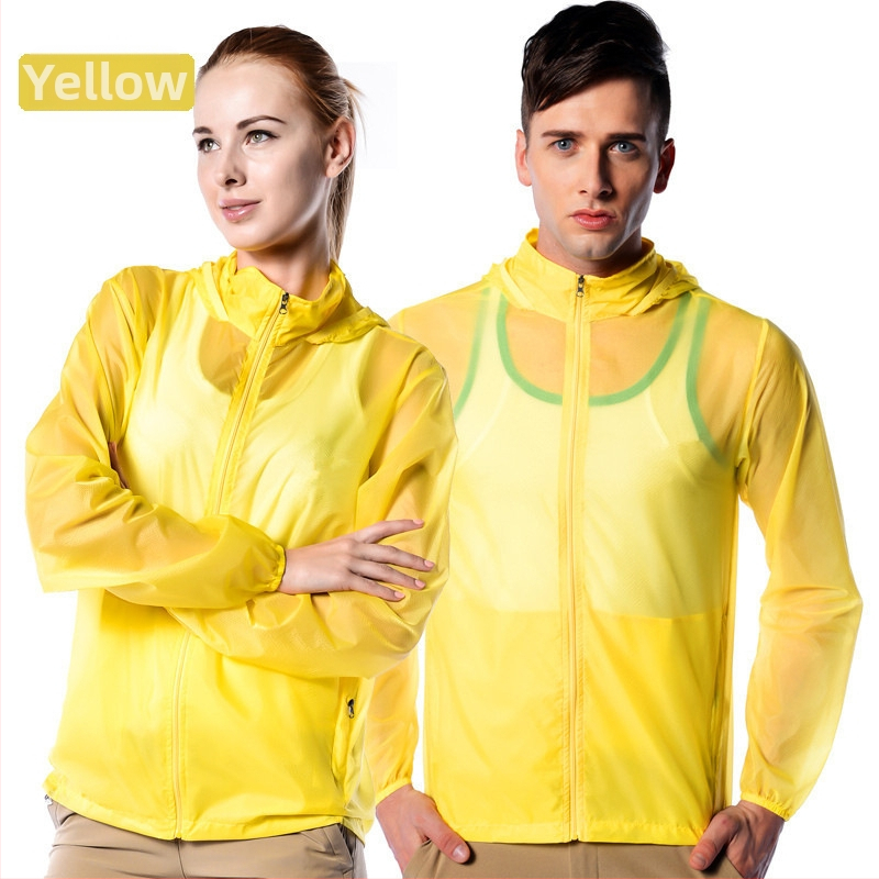 Geacă de exterior pentru vânt, ultra-subțire și ultra-ușoară, respirabilă, cu glugă, material nylon UPF15