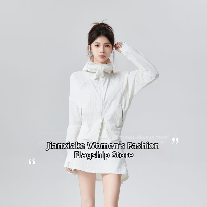 Geacă subțire de vară pentru femei, material din fibre chimice, croială normală