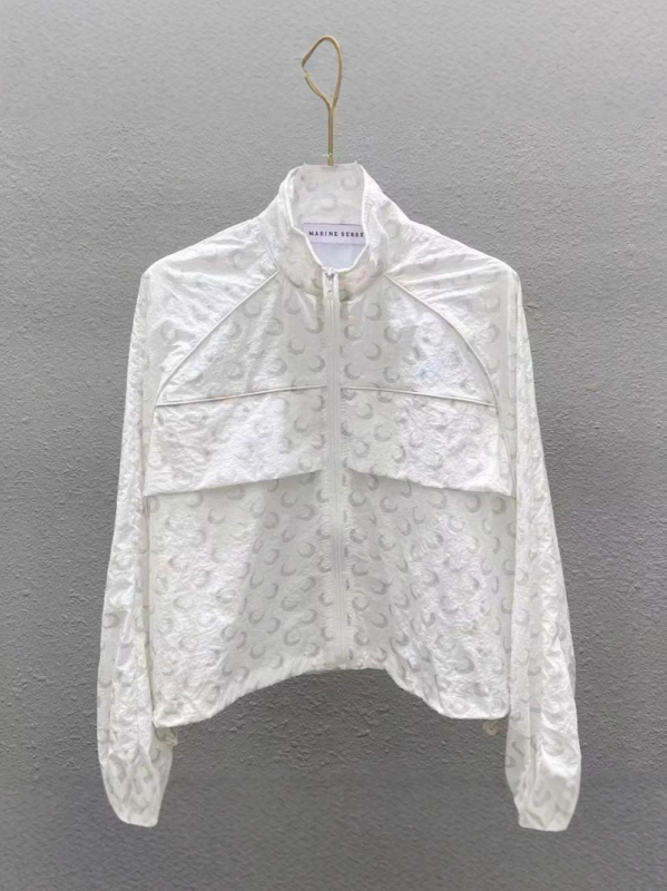 Set jakne za sunčevu zaštitu s logom Mjeseca, polu-zip, uski kroj, duge rukave, UPF30+, chiffon-spandex mješavina