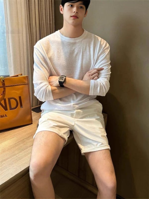 Férfi lélegző napvédelmi alapréteg felső, laza szabású hosszú ujjú kötött felső, poliészter anyag