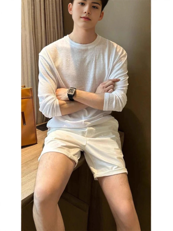 Férfi lélegző napvédelmi alapréteg felső, laza szabású hosszú ujjú kötött felső, poliészter anyag