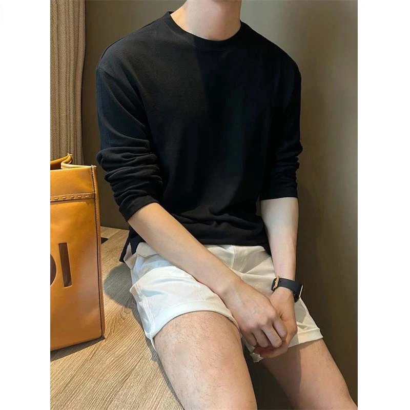 Férfi lélegző napvédelmi alapréteg felső, laza szabású hosszú ujjú kötött felső, poliészter anyag