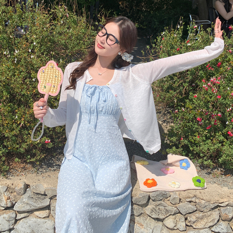 Női napvédő hosszú ujjú kardigán, bő szabás, UPF40+, vékony nyári külső réteg, motoros stílus