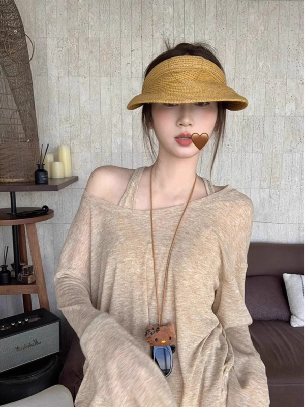 Női lazán szabott hosszú ujjú napsugárvédő póló UPF50+, közepes hosszúságú 65–80 cm, nyár 2025, alapanyag regenerált cellulóz rost + spandex