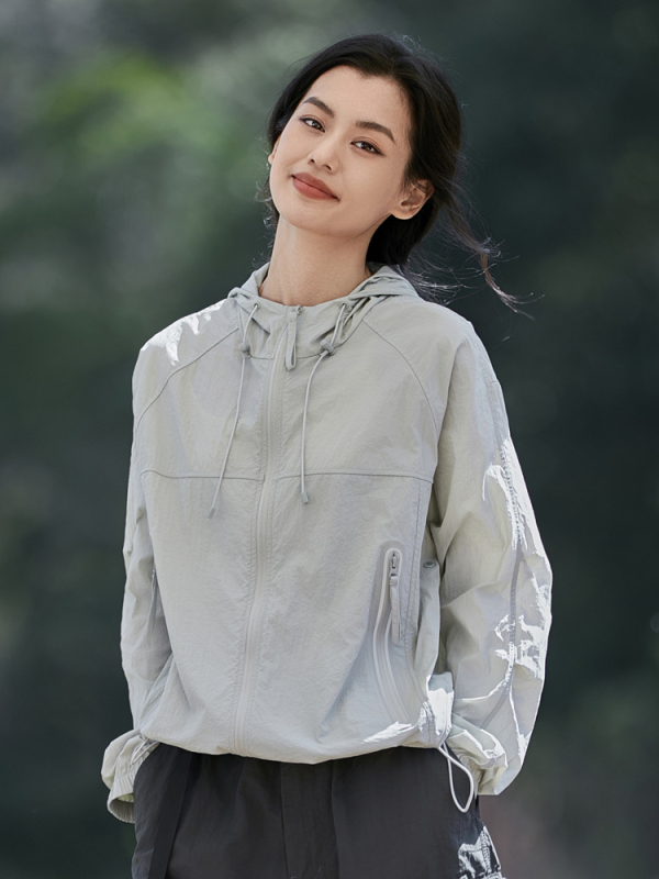 Външна ветроустойчива куртка с UV защита, унисекс за възрастни, нейлон, бързосъхнеща, дишаща, 50+ UV