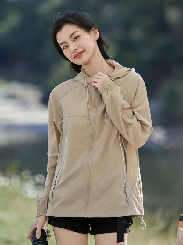 Външна ветроустойчива куртка с UV защита, унисекс за възрастни, нейлон, бързосъхнеща, дишаща, 50+ UV