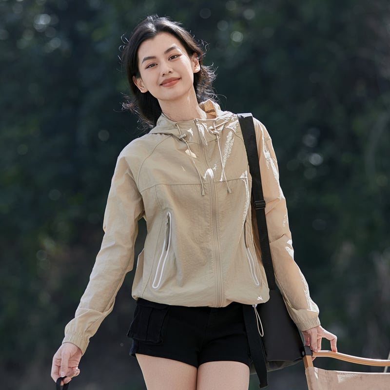 Външна ветроустойчива куртка с UV защита, унисекс за възрастни, нейлон, бързосъхнеща, дишаща, 50+ UV